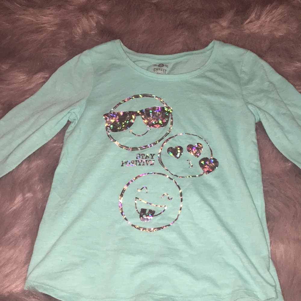 Blue shirt with emojis!